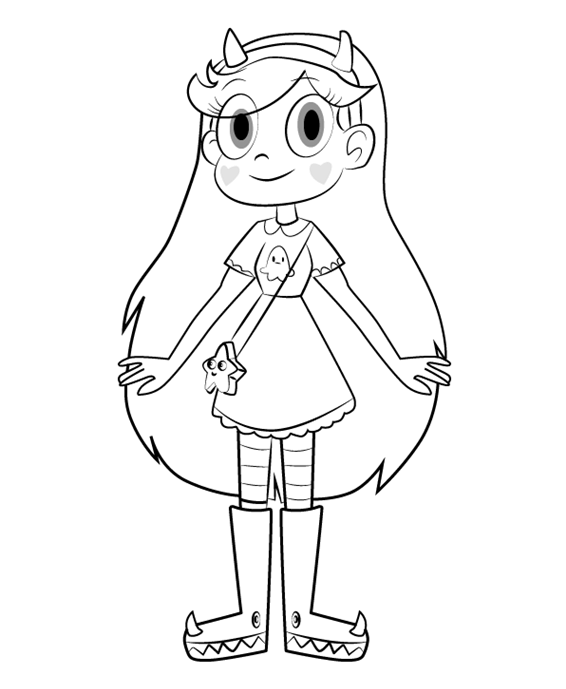 Star Vs The Forces Of Evil 3 Cool Coloring Page