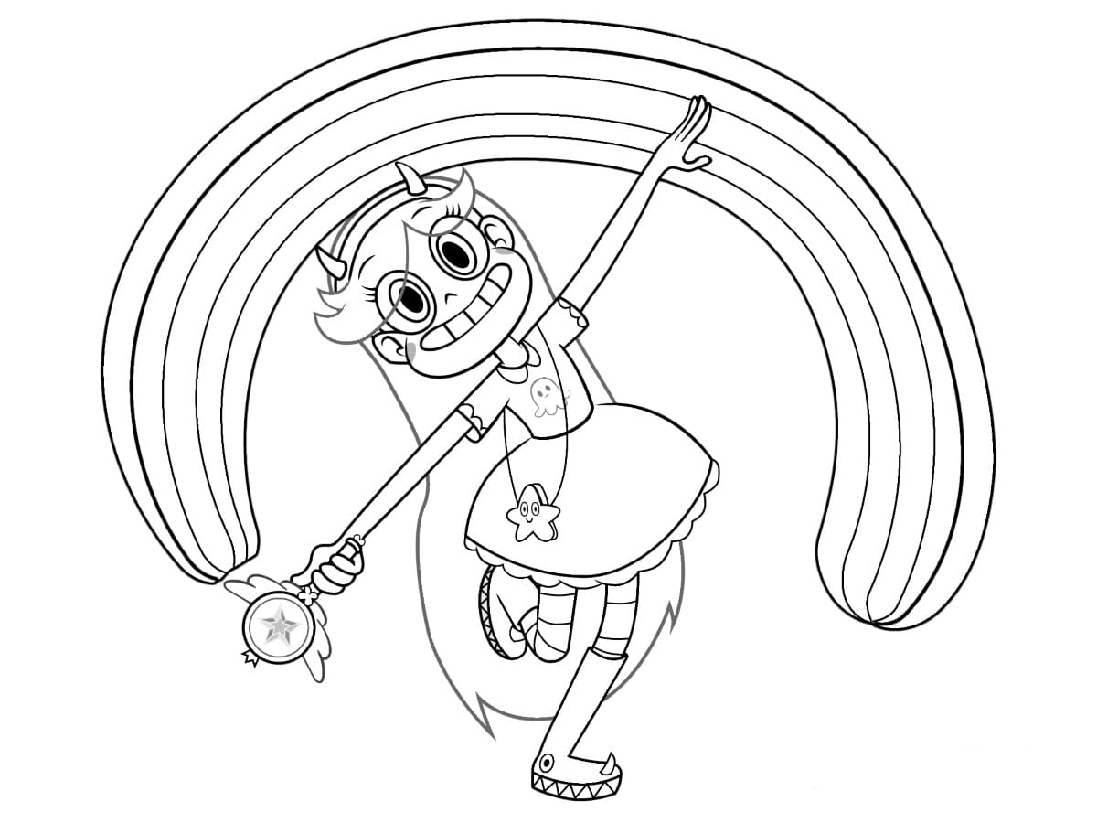 Star Vs The Forces Of Evil 7 Cool Coloring Page