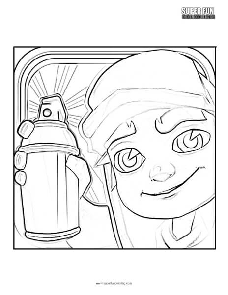 Cool Subway Surfers 1 Coloring Page