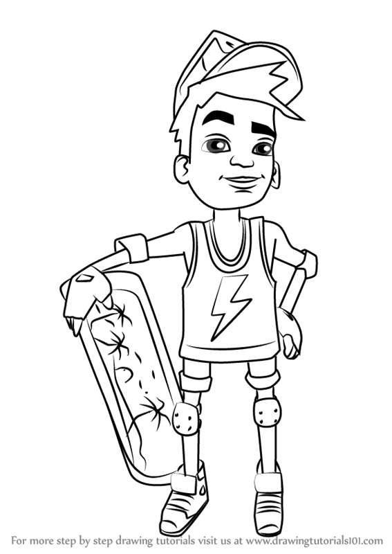 Subway Surfers 6 Cool Coloring Page
