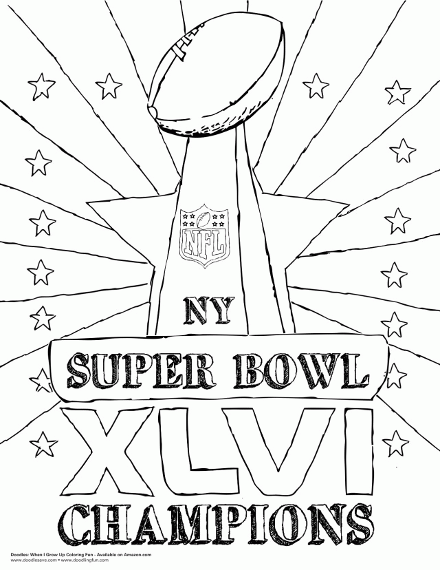Superbowl 19 Cool Coloring Page