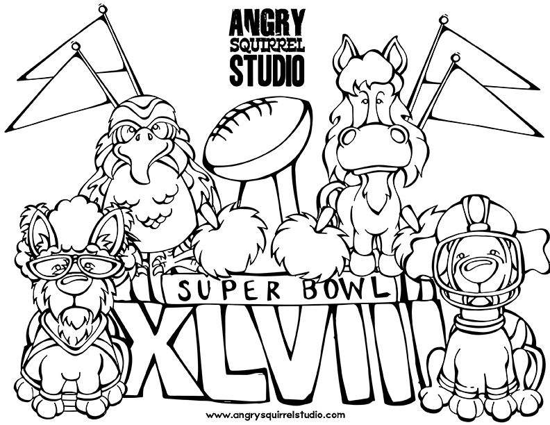 Superbowl 3 Cool Coloring Page