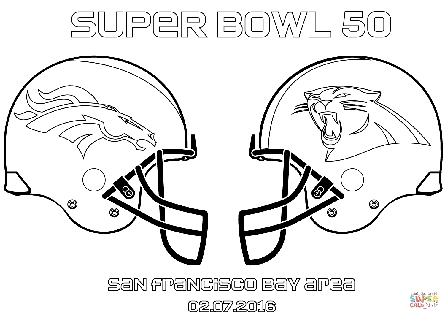 Superbowl 38 For Kids Coloring Page
