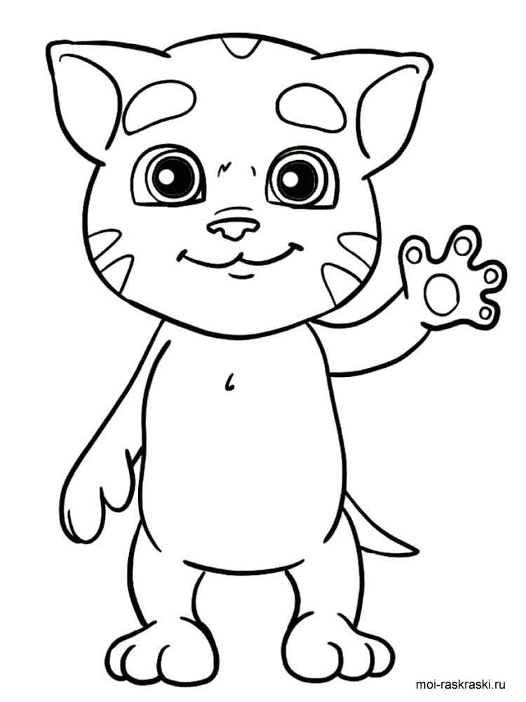 Talking Tom 1 For Kids Coloring Page