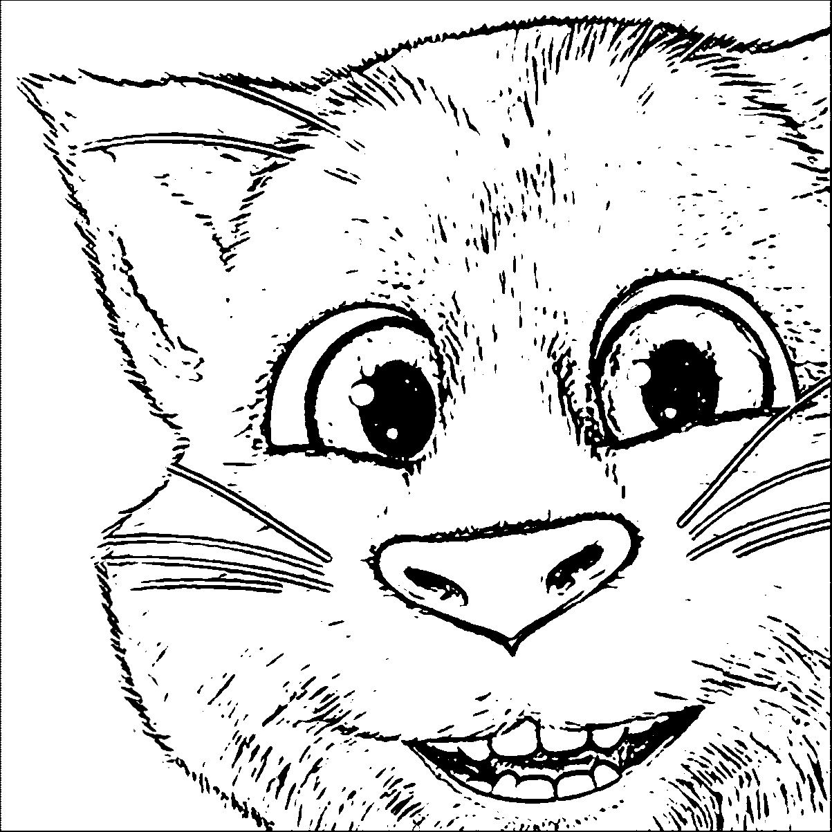 Talking Tom 10 Cool Coloring Page