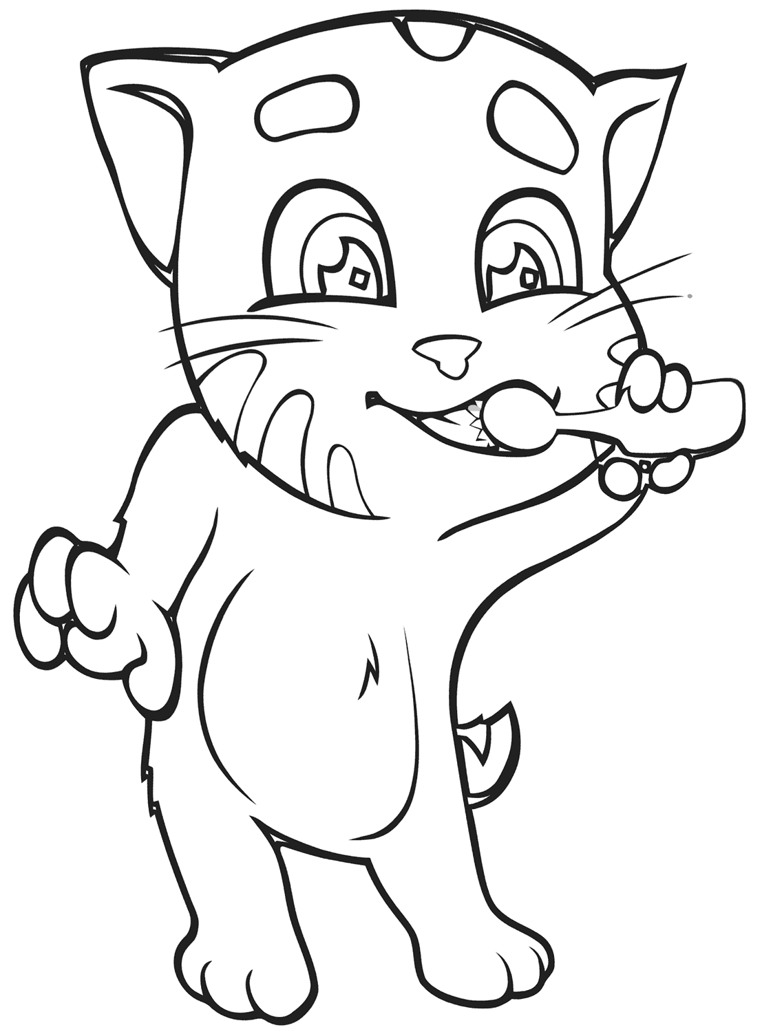 Talking Tom 14 Cool Coloring Page