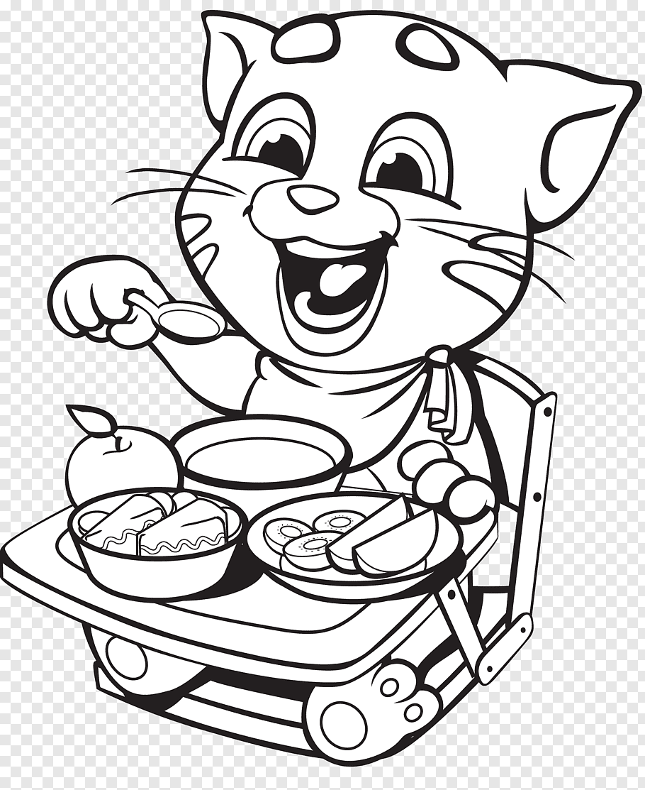 Cool Talking Tom 15 Coloring Page