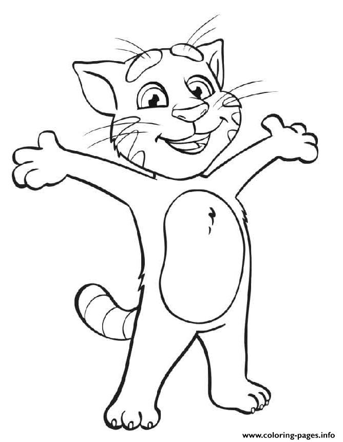Cool Talking Tom 3 Coloring Page