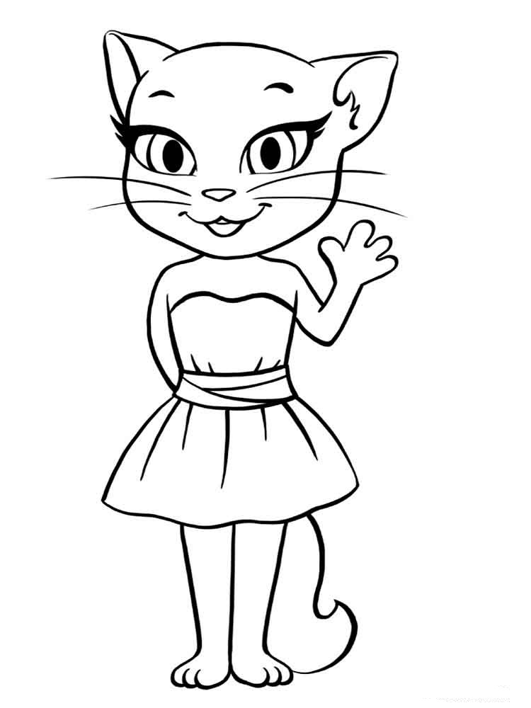 Talking Tom 5 For Kids Coloring Page