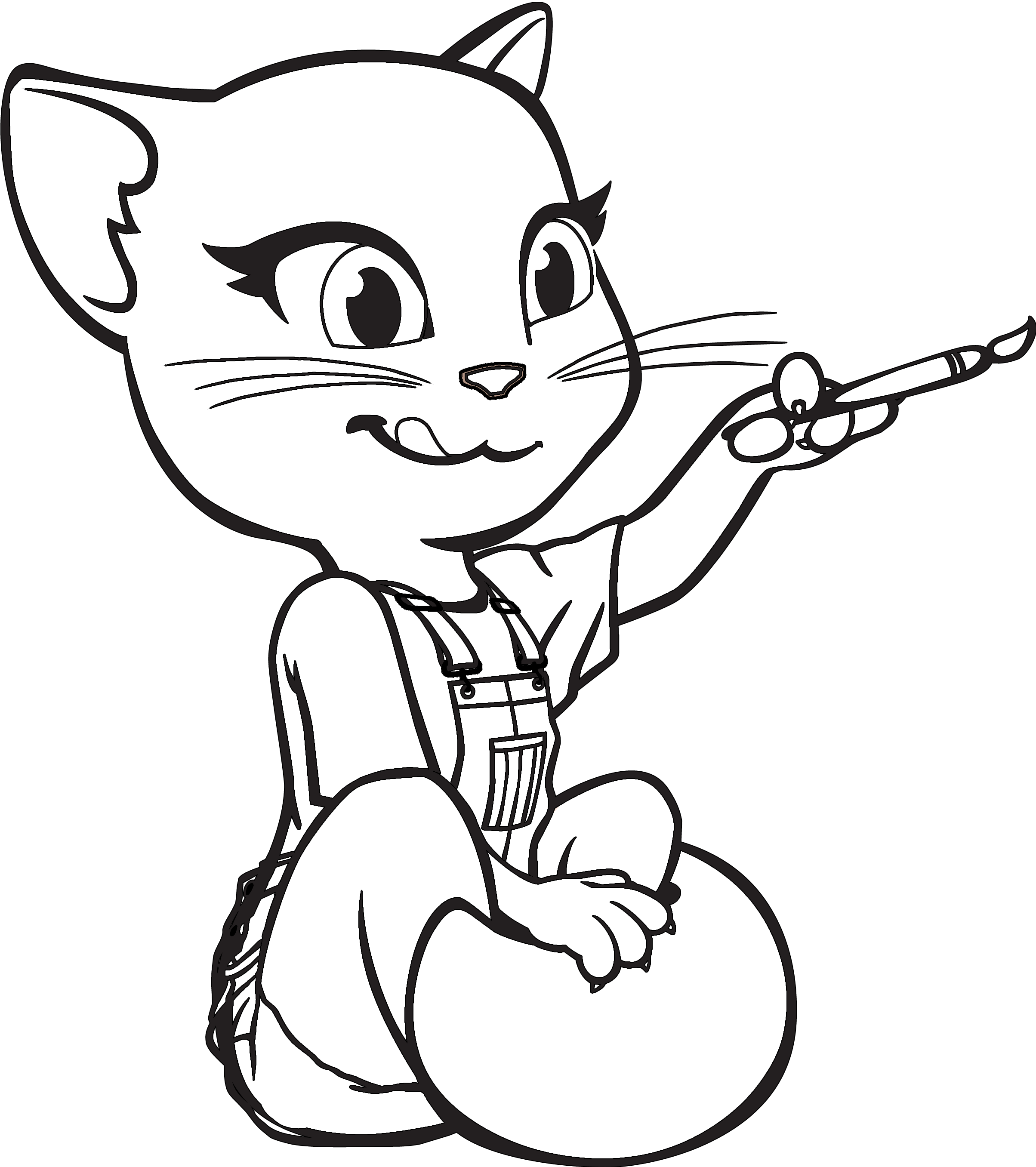 Talking Tom 6 Cool Coloring Page