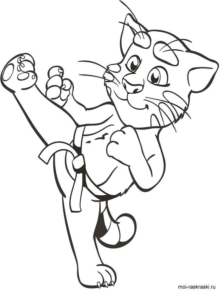 Talking Tom 9 For Kids Coloring Page