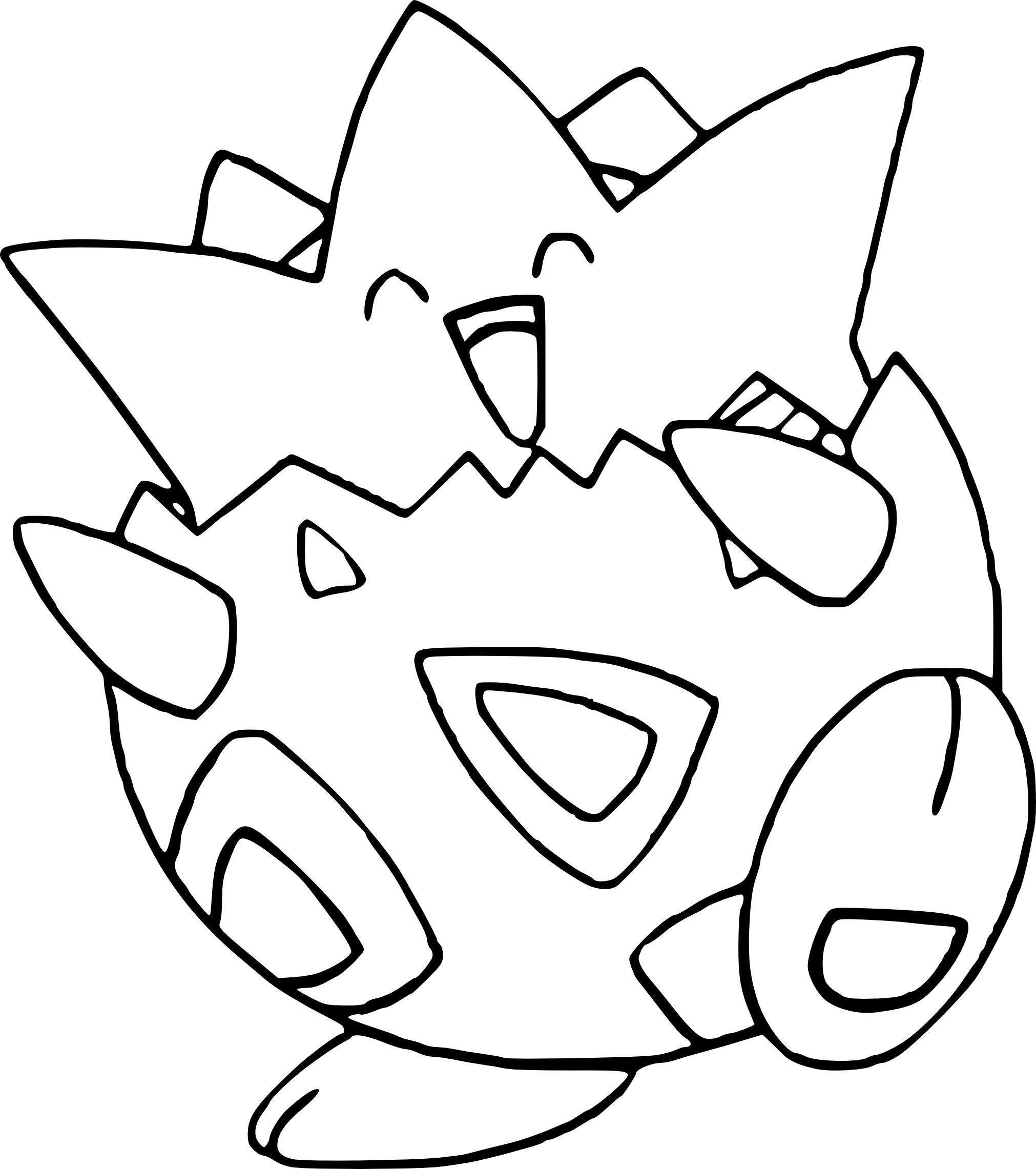 Cool Togepi 11 Coloring Page