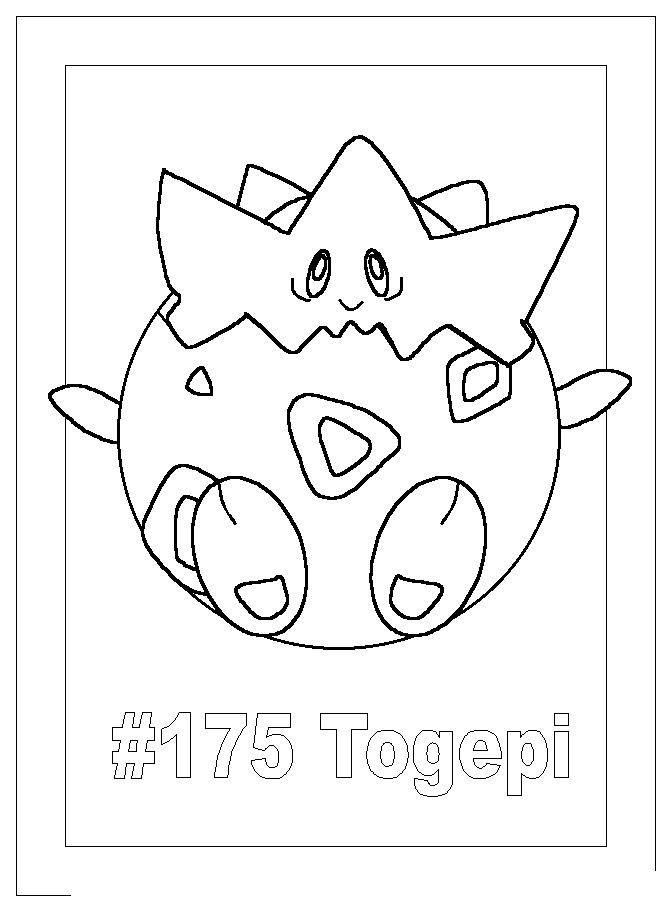 Cool Togepi 15 Coloring Page