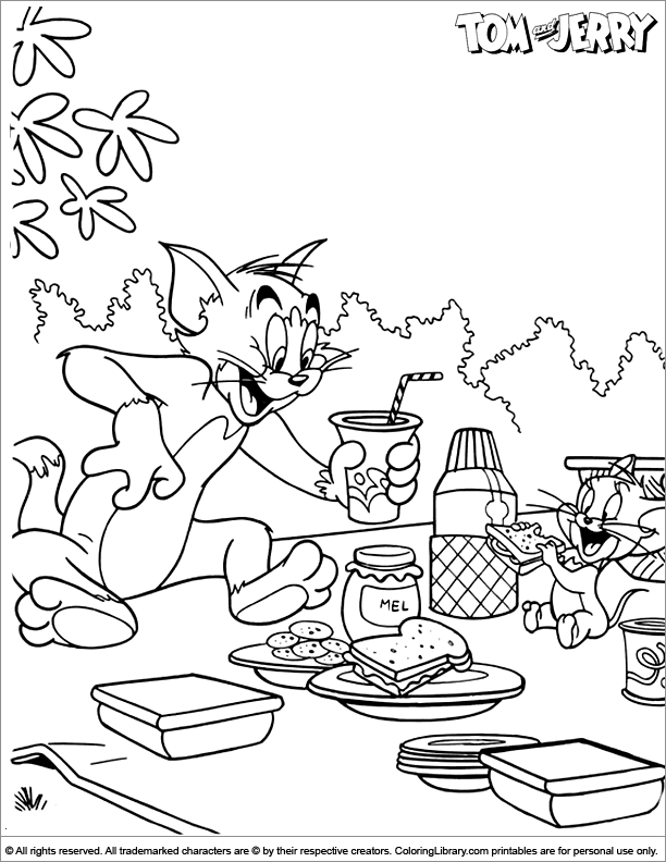 Tom and Jerry 14 Cool Coloring Page