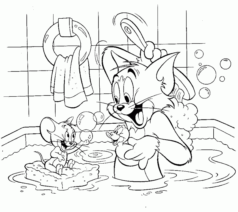 Tom and Jerry 16 Cool Coloring Page