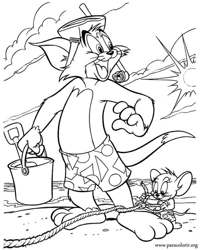 Tom and Jerry 2 Cool Coloring Page