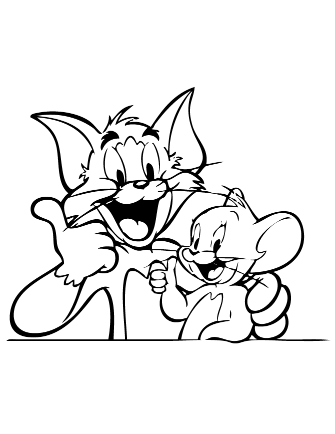 Tom and Jerry 4 Cool Coloring Page