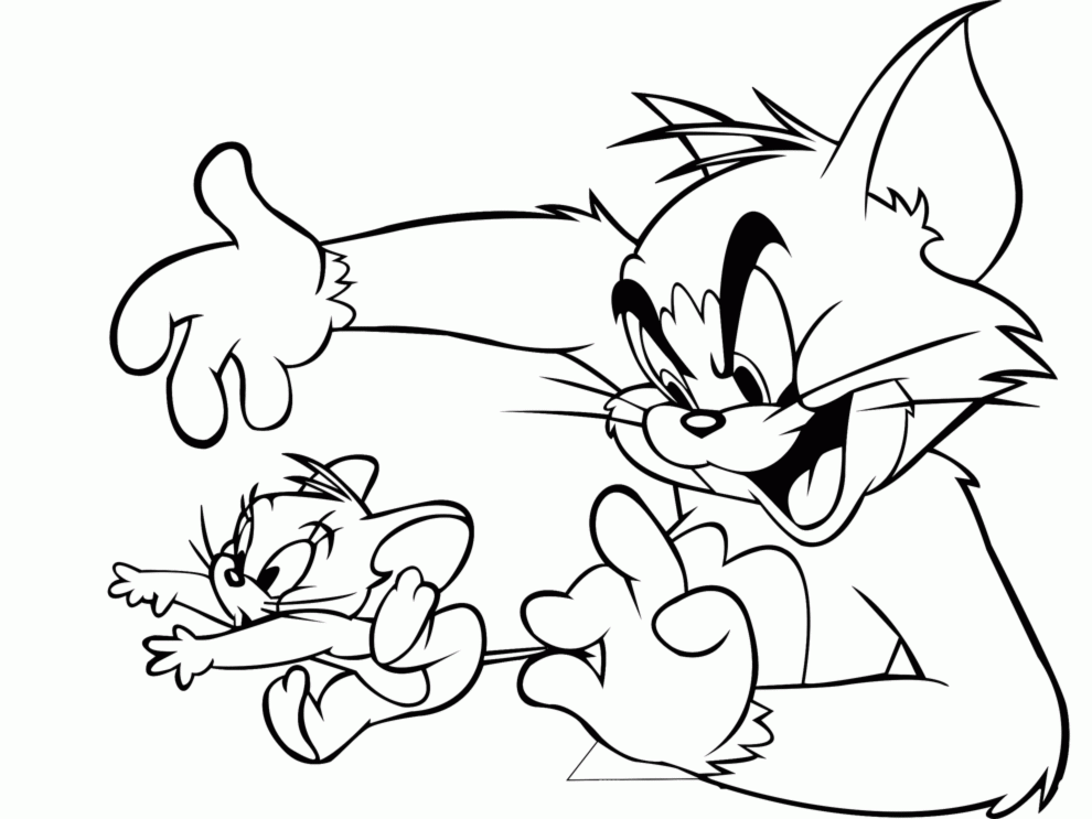 Tom and Jerry 45 Cool Coloring Page