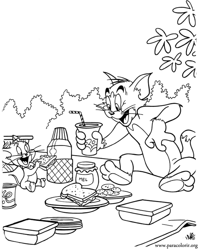 Cool Tom and Jerry 5 Coloring Page