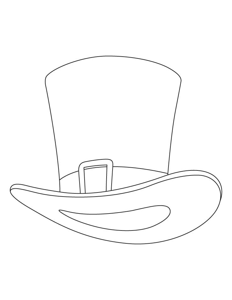 Cool Top Hat 13 Coloring Page