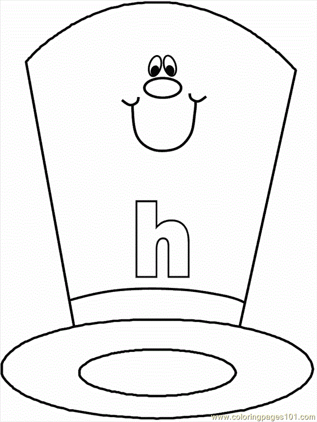 Top Hat 7 For Kids Coloring Page