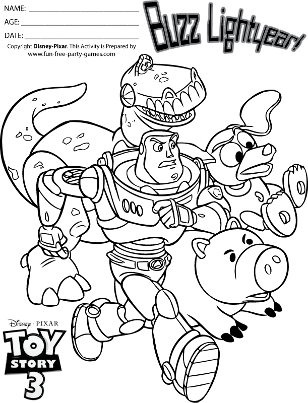 Toy Story 28 Cool Coloring Page