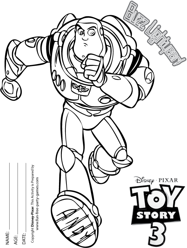 Toy Story 30 Cool Coloring Page