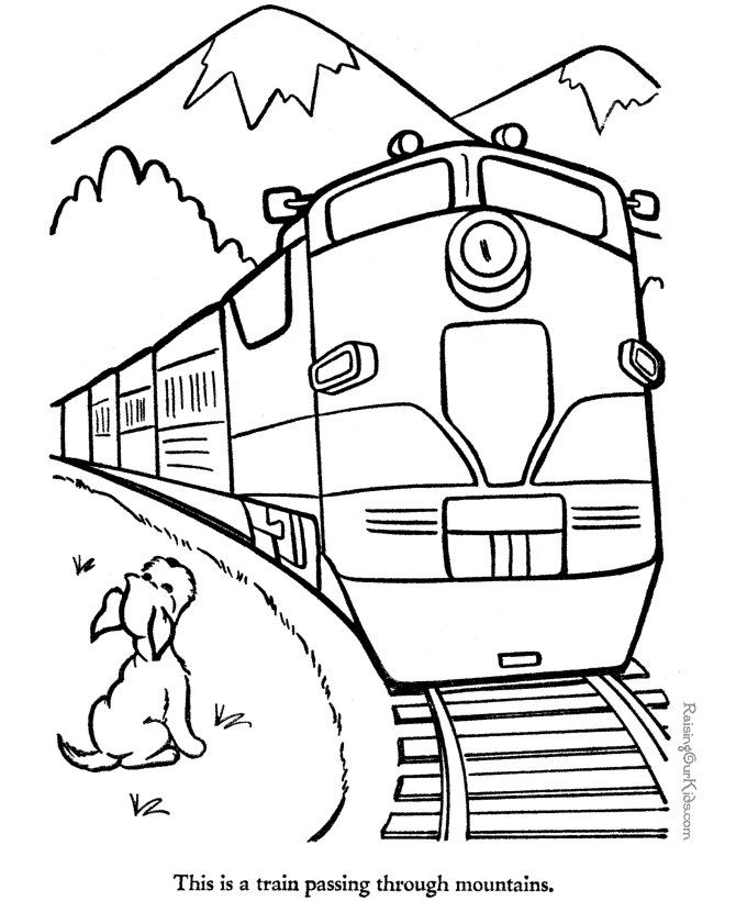 Train 1 For Kids Coloring Page