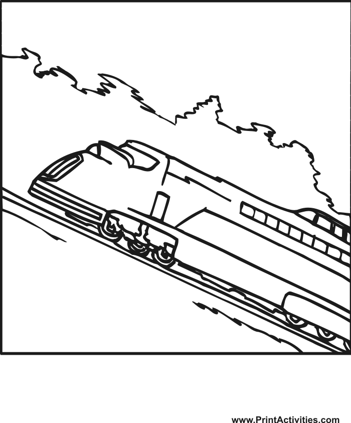 Train 16 Cool Coloring Page