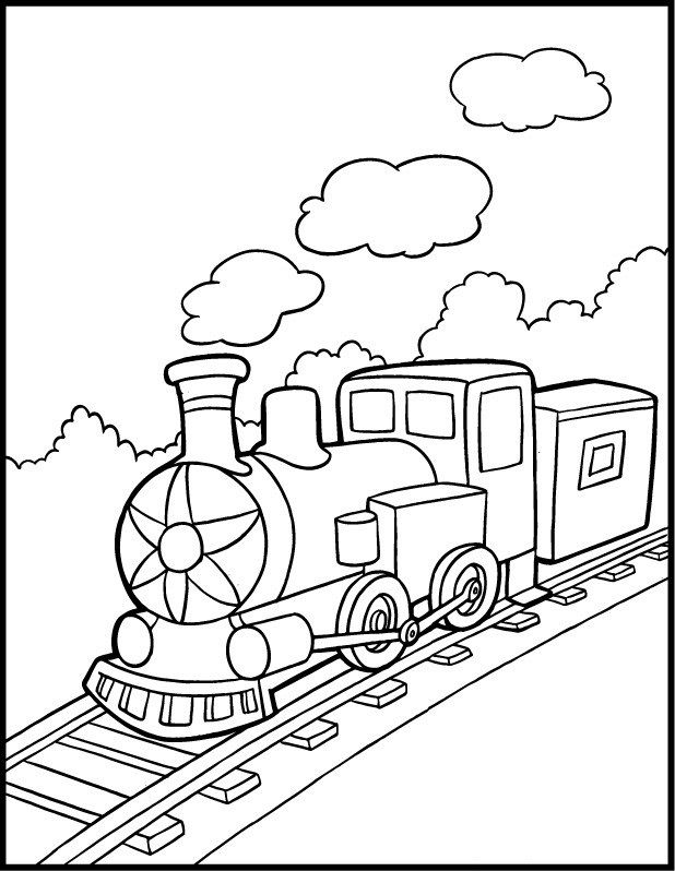 Train 2 Cool Coloring Page