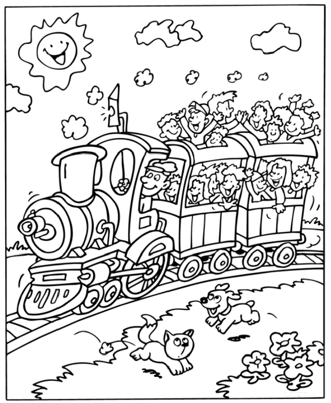 Cool Train 23 Coloring Page