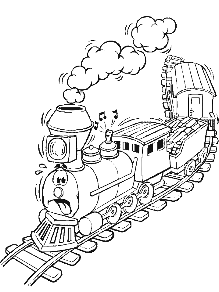 Cool Train 27 Coloring Page