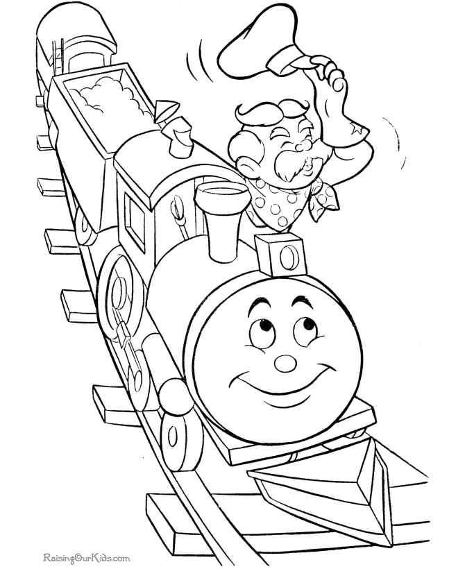 Train 5 For Kids Coloring Page