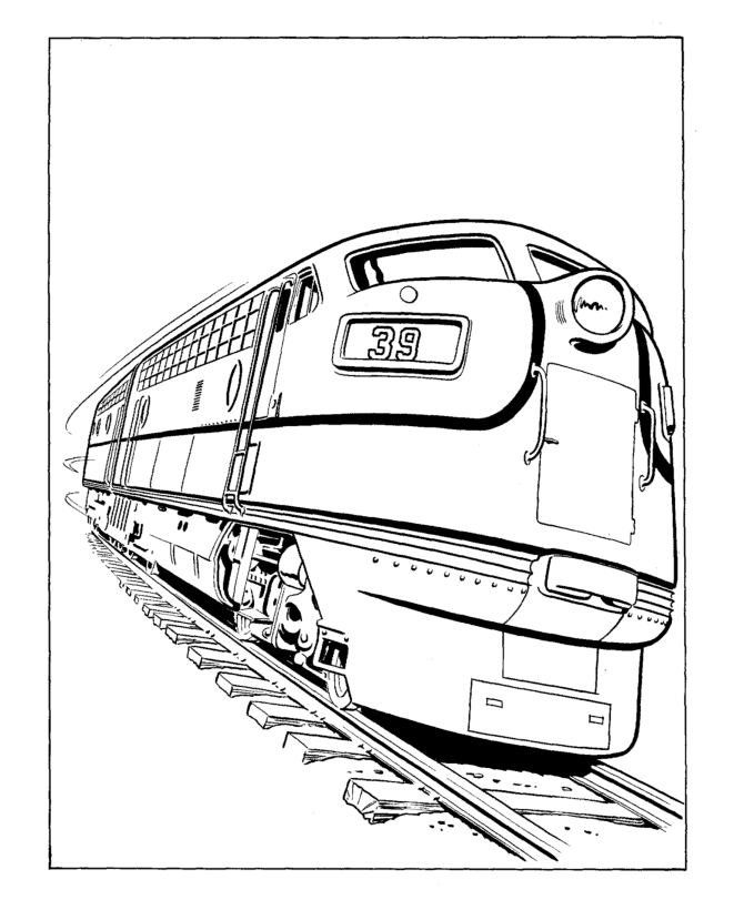 Train 6 Cool Coloring Page