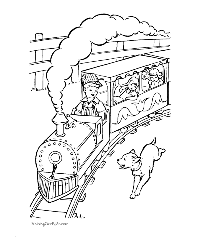 Train 9 For Kids Coloring Page