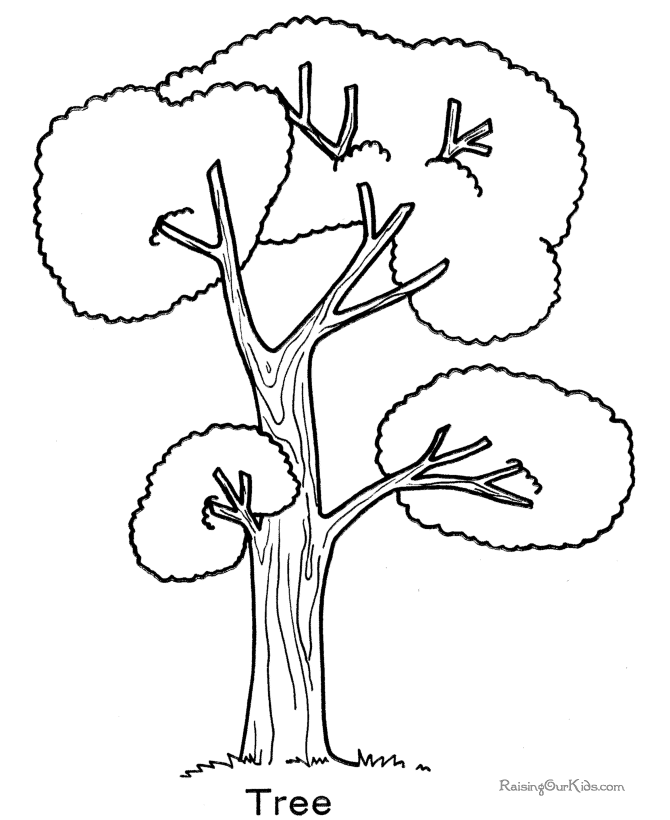 Tree 1 For Kids Coloring Page