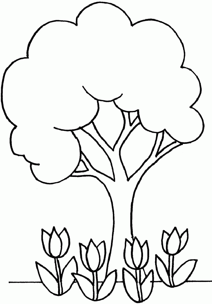 Tree 5 For Kids Coloring Page
