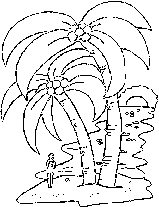 Tree 9 For Kids Coloring Page