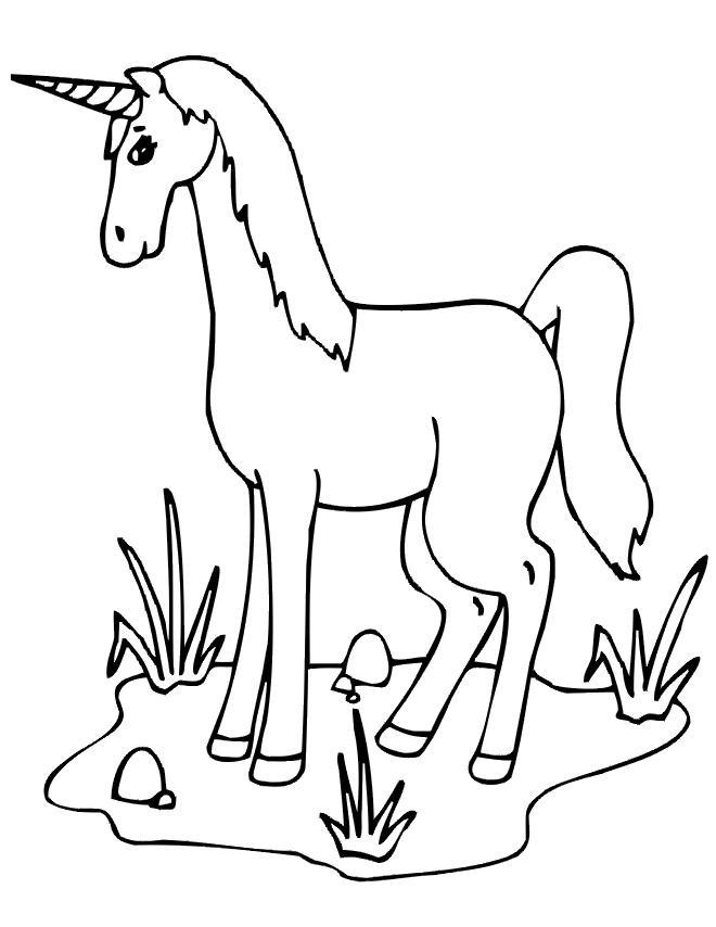 Unicorn 10 For Kids Coloring Page