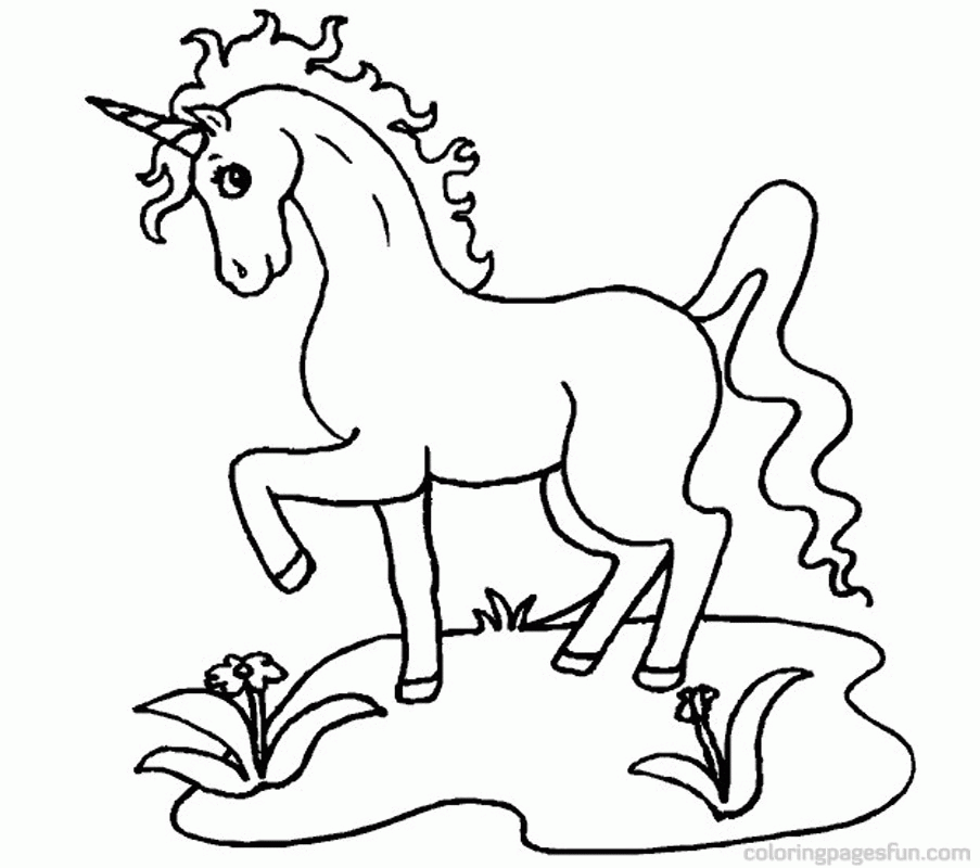 Cool Unicorn 12 Coloring Page