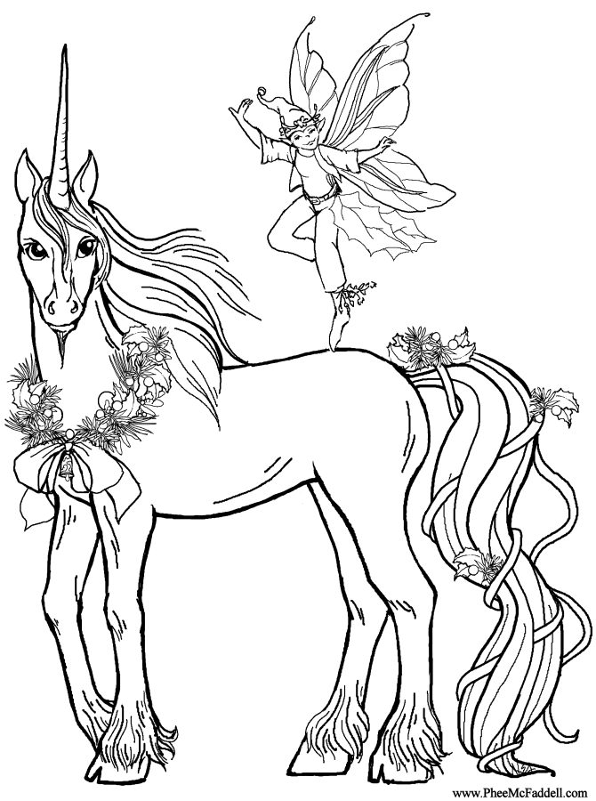 Unicorn 14 For Kids Coloring Page
