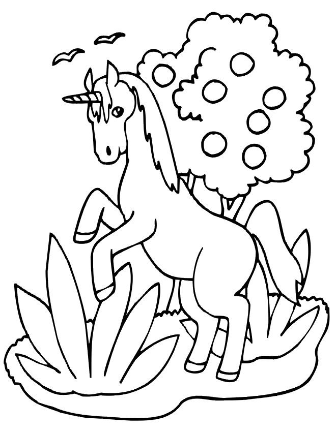 Cool Unicorn 16 Coloring Page