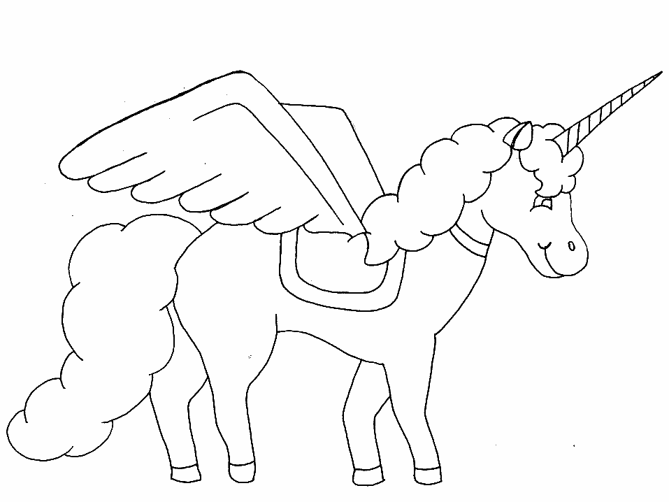 Unicorn 18 For Kids Coloring Page