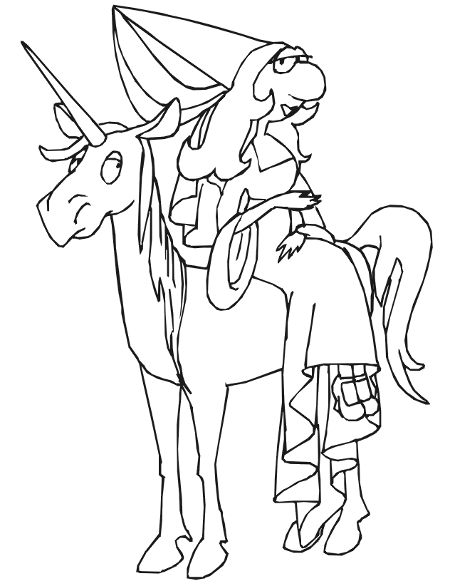 Cool Unicorn 23 Coloring Page