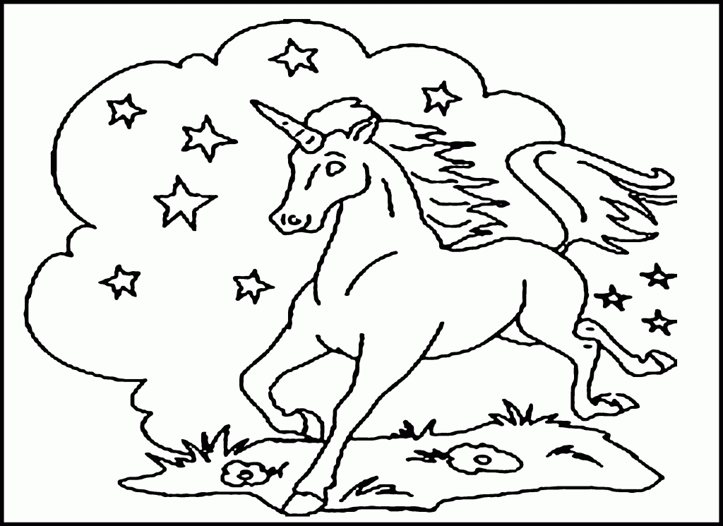 Unicorn 25 For Kids Coloring Page
