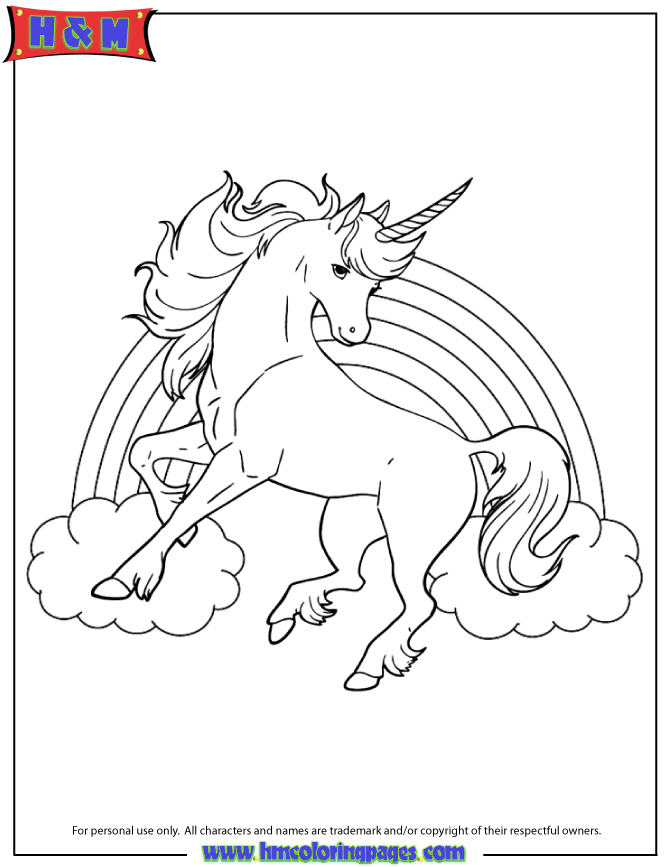 Unicorn 29 For Kids Coloring Page