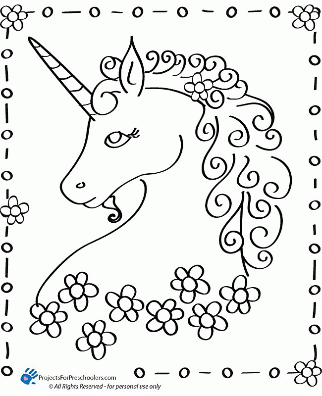 Unicorn 33 For Kids Coloring Page