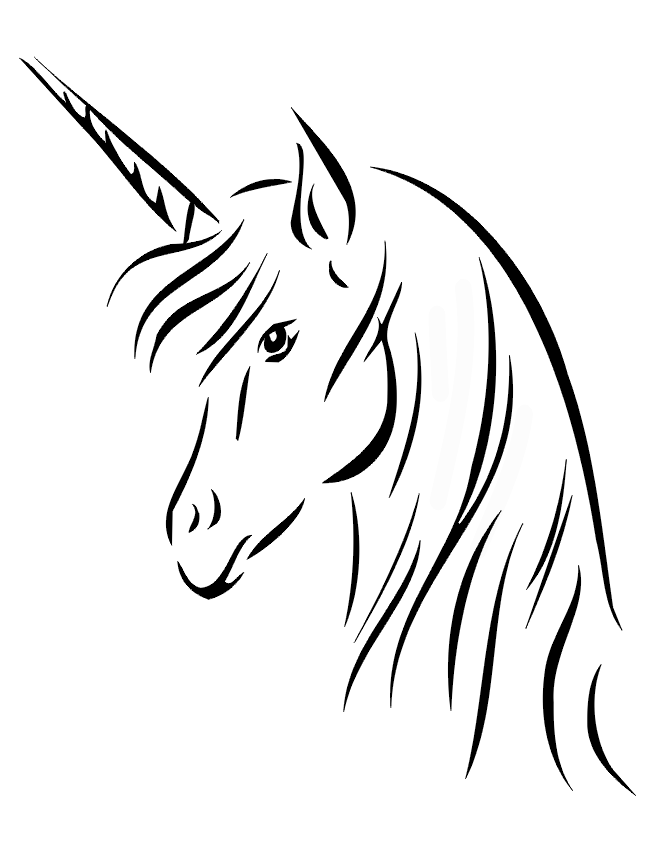 Cool Unicorn 35 Coloring Page