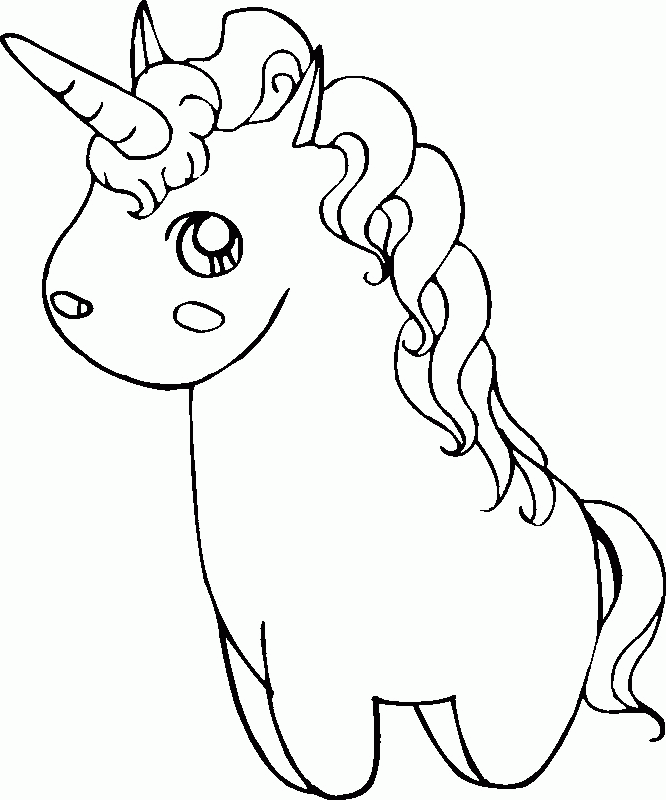 Cool Unicorn 4 Coloring Page