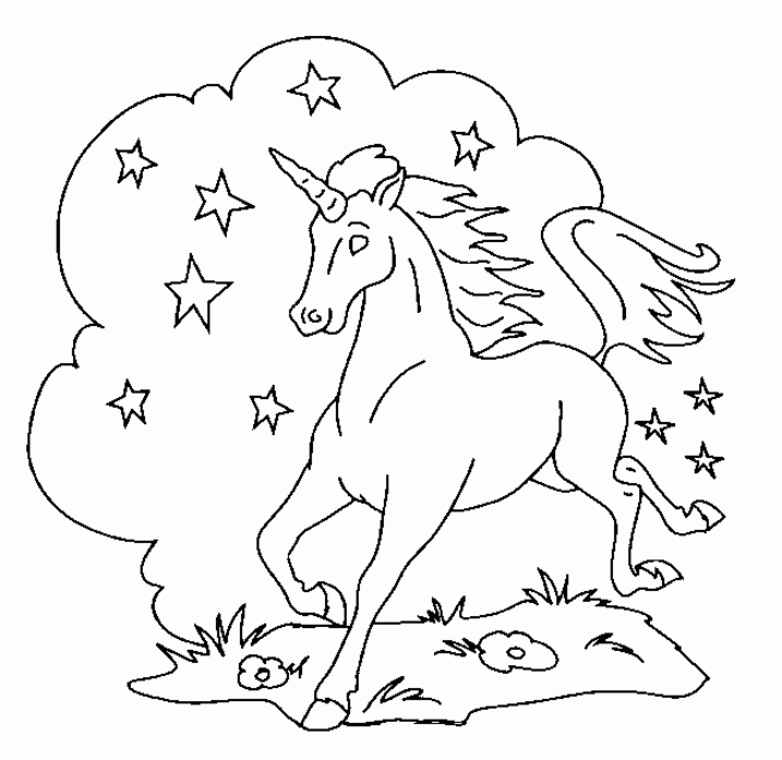 Unicorn 6 For Kids Coloring Page